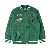 A BATHING APE® Baby Milo Racing Team Emblem Print Jacket "Green"