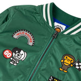 A BATHING APE® Baby Milo Racing Team Emblem Print Jacket "Green"